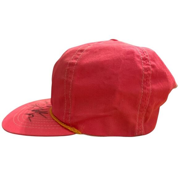 Vintage 90s MGD Racing Team Rusty Wallace Autographed Snap Back Hat Pink Nascar - Picture 3 of 7